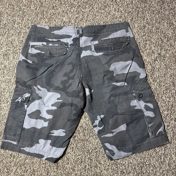 Mens Route 66 Cargo Camo Black Gray Size XL - Picture 4 of 4